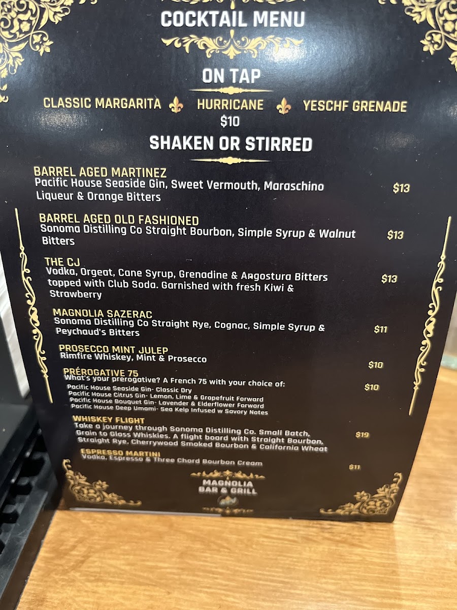 Menu Magnolia Bar And Grill-2